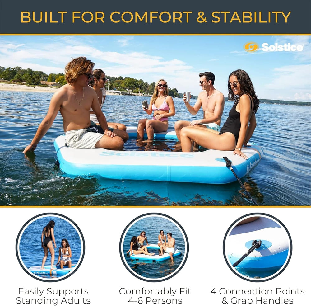 Swimline Solstice 38150 Inflatable Hex Mesh Dock 8'6" New