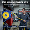 Goodyear Retractable Air Hose Reel with Safety-Speed Control, 3/8" × 50 FT, 300 PSI Hybrid Polymer Hose, Spring-Driven Automatic Rewind, Leak-Proof Swivel, Wall & Ceiling Mountable