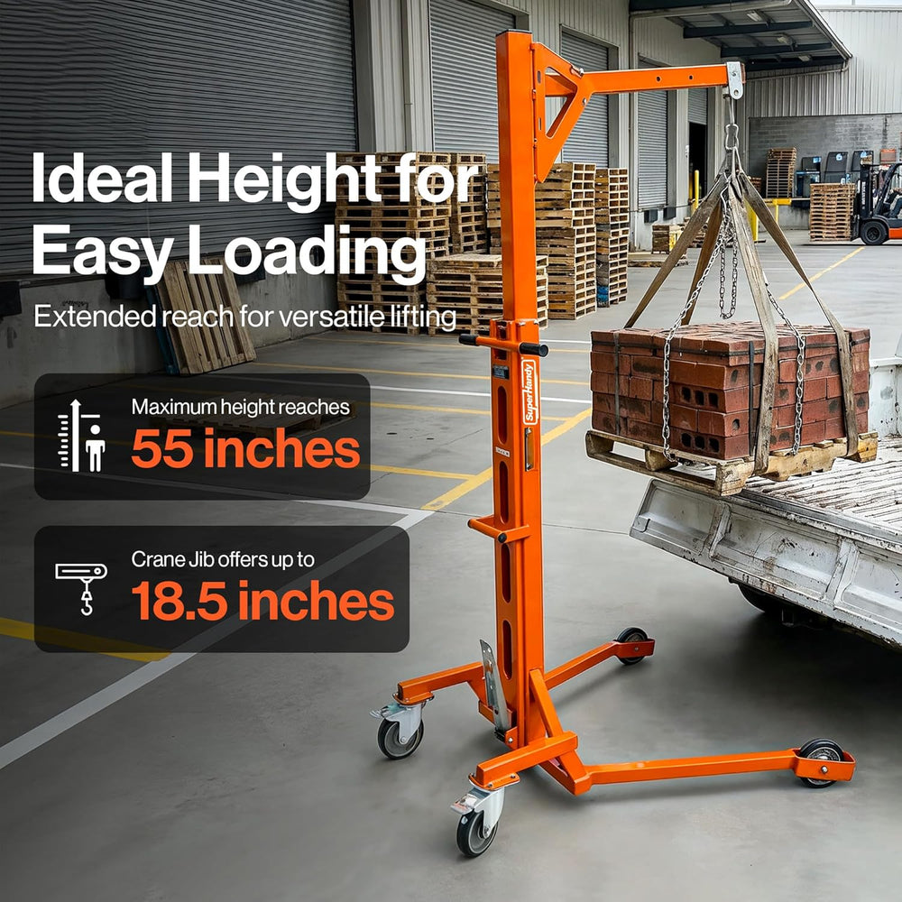 Super Handy GUO147 Drum Lift Manual Hydraulic for 55 Gal. Drums 550 Lbs Capacity New