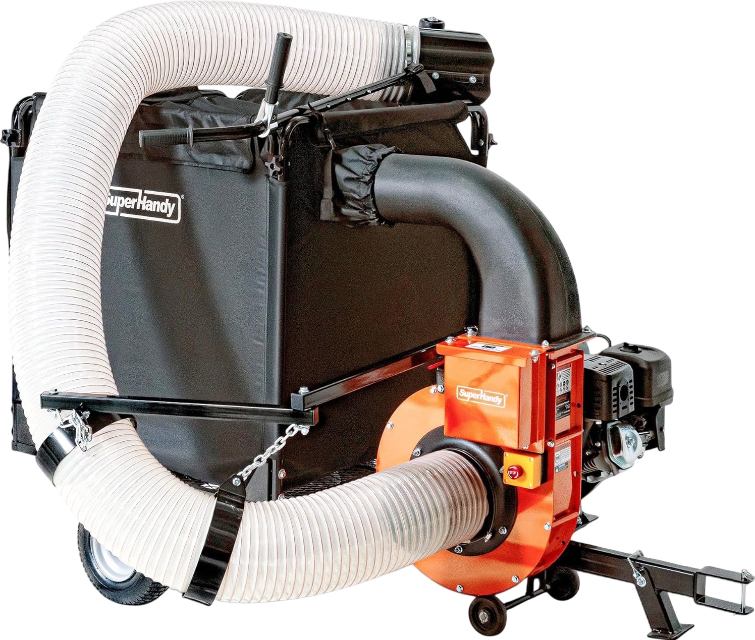 Super Handy GUO142 Towable Leaf and Lawn Vacuum 180 Gal. Collection 15 HP Gas Electric Start New