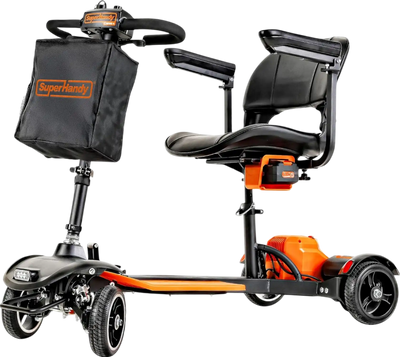 Super Handy GUT177 Electric Mobility Scooter Foldable 4-Wheel 48V 3.7 MPH Max Speed New