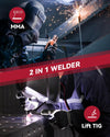 ARCCAPTAIN ARC200L Stick/Lift TIG Welder with Lift TIG Torch Large LED Display 110V/220V Welding Machine