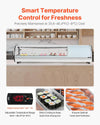Vevor Commercial Display Case Refrigerator 1.8 Cu. Ft 5-Pan LED Lighting Temp Control New