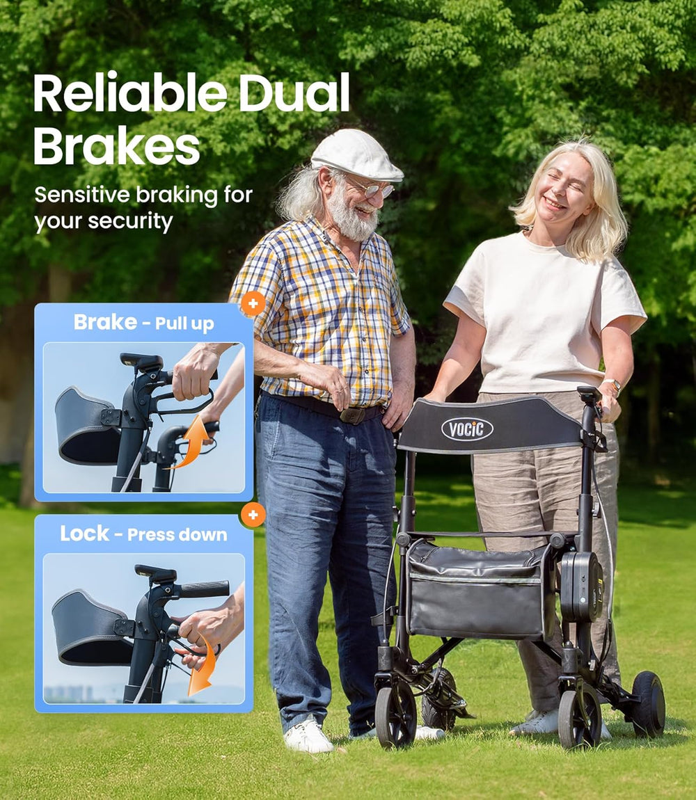Vocic Z73 Electric Rollator Walker Folding 300 Lbs Capacity New
