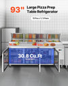 Vevor Refrigerator Prep Table 20" Wide Countertop 30.8 Cu. Ft with 12 Pans New