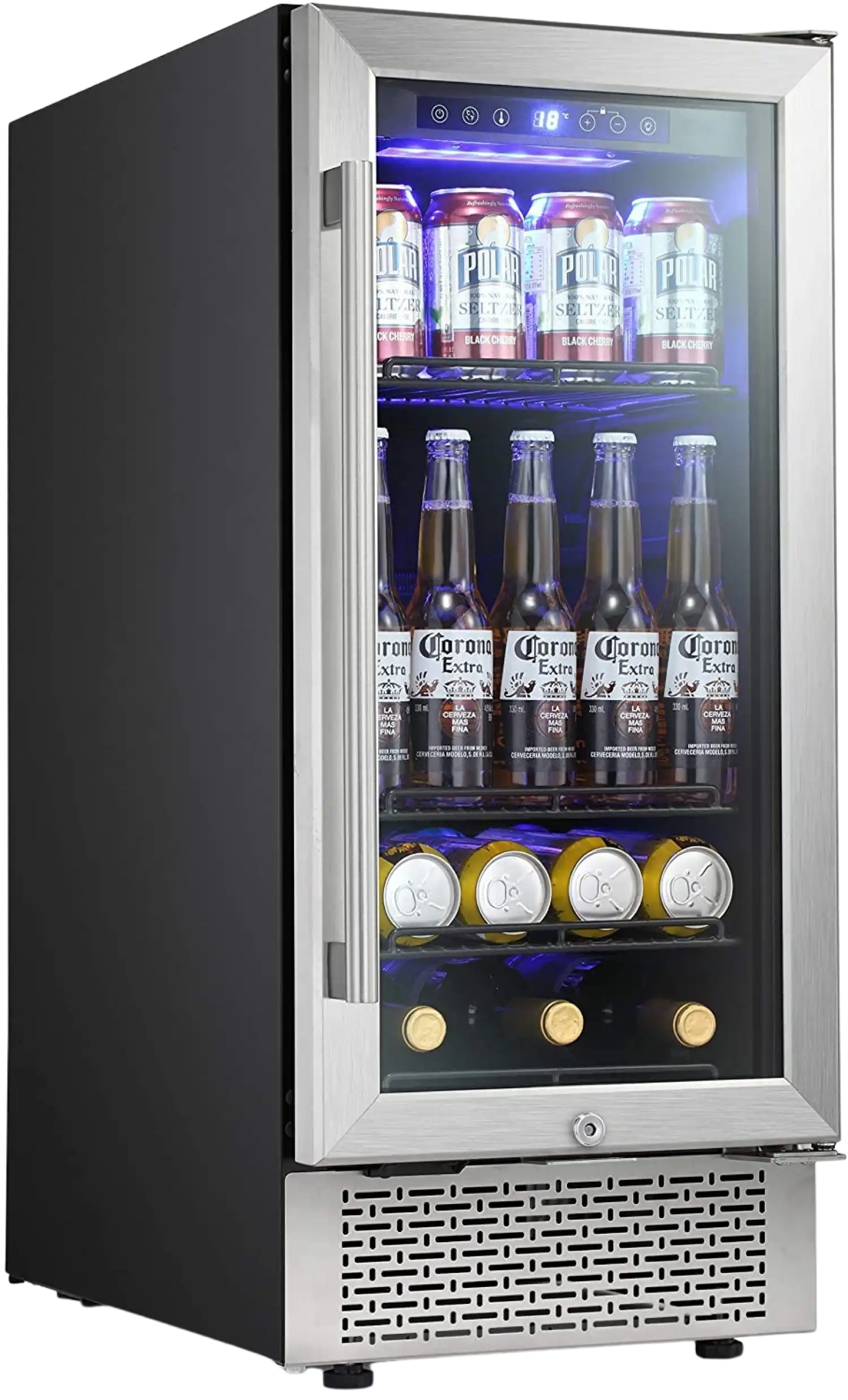 Antarctic Star W74C 15 Inch Beverage Refrigerator with Digital Memory Temperature Control New
