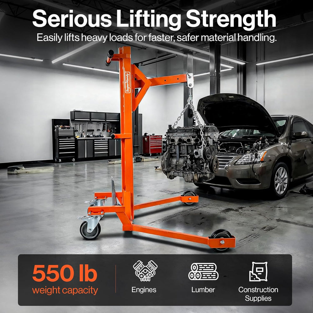 Super Handy GUO147 Drum Lift Manual Hydraulic for 55 Gal. Drums 550 Lbs Capacity New