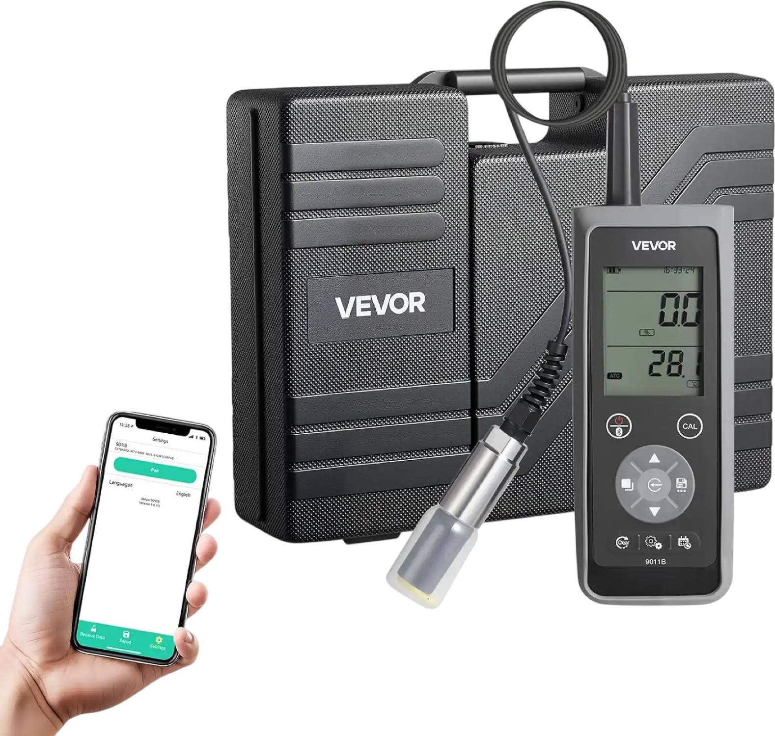 Vevor Dissolved Oxygen Tester Kit 0-50 mg/L with 13.1' Electrode Cable New