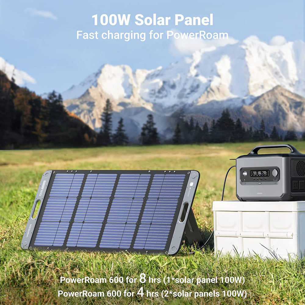 UGREEN SC100 Foldable Solar Panel for Portable Power Station 100W New