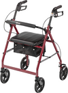 Drive Medical R728RD Aluminum Rollator Walker 4 Wheels 7.5" Casters Red New