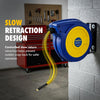 Goodyear Retractable Air Hose Reel with Safety-Speed Control, 3/8" × 50 FT, 300 PSI Hybrid Polymer Hose, Spring-Driven Automatic Rewind, Leak-Proof Swivel, Wall & Ceiling Mountable