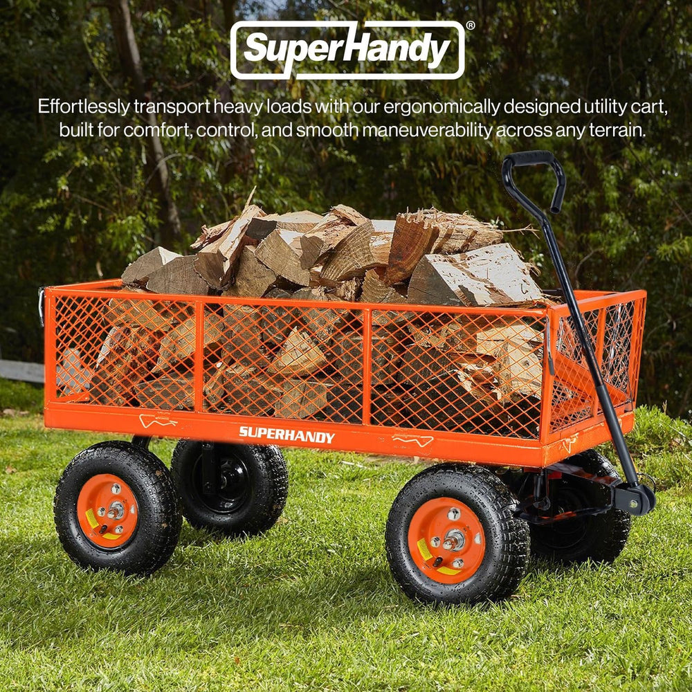 Super Handy GCAO011 Utility Wagon with Removable Sides 6 Cu. Ft. 400 Lbs Capacity New Canada Only