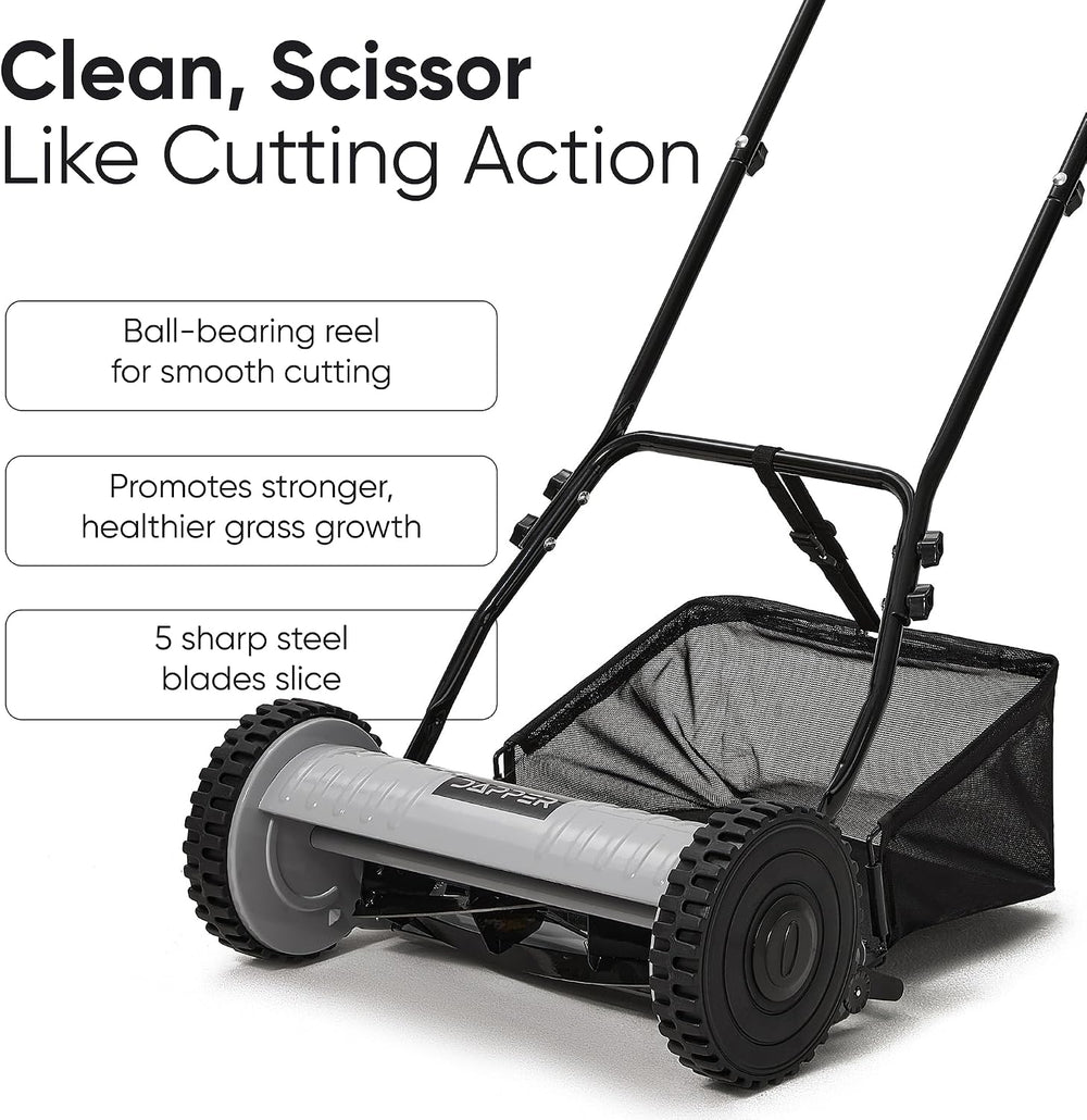 Dapper Supply Push Reel Lawn Mower 16" with Grass Catcher New