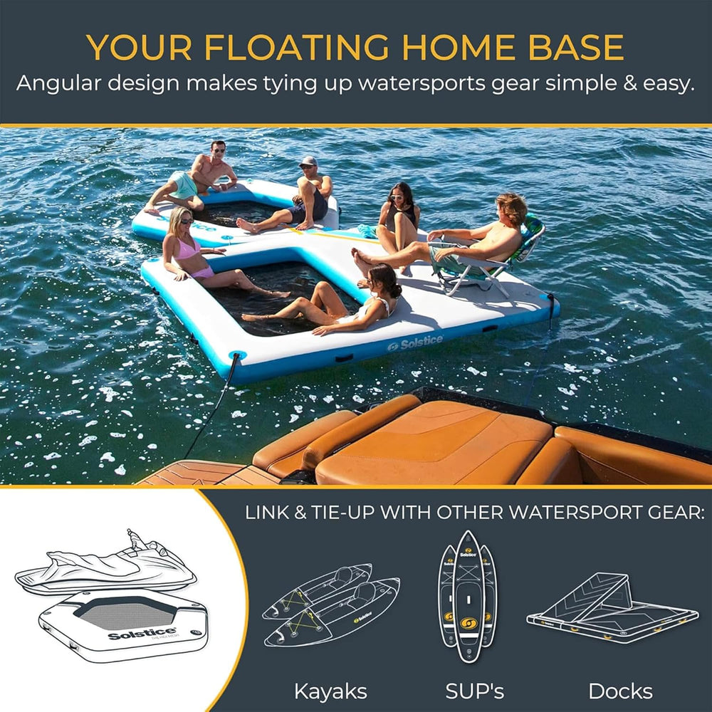 Swimline Solstice 38150 Inflatable Hex Mesh Dock 8'6" New