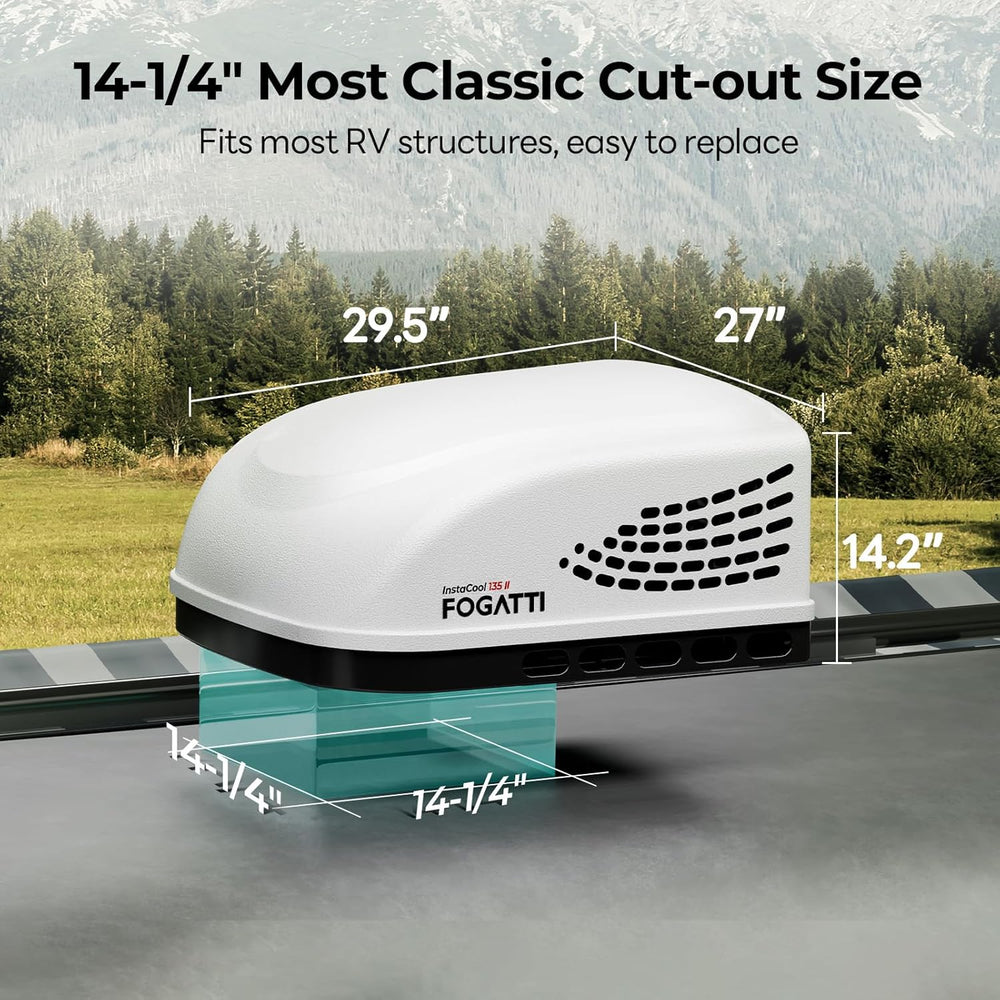 Fogatti InstaCool 135 II RV Rooftop Air Conditioner Non-Ducted 13,500 BTU 115V New
