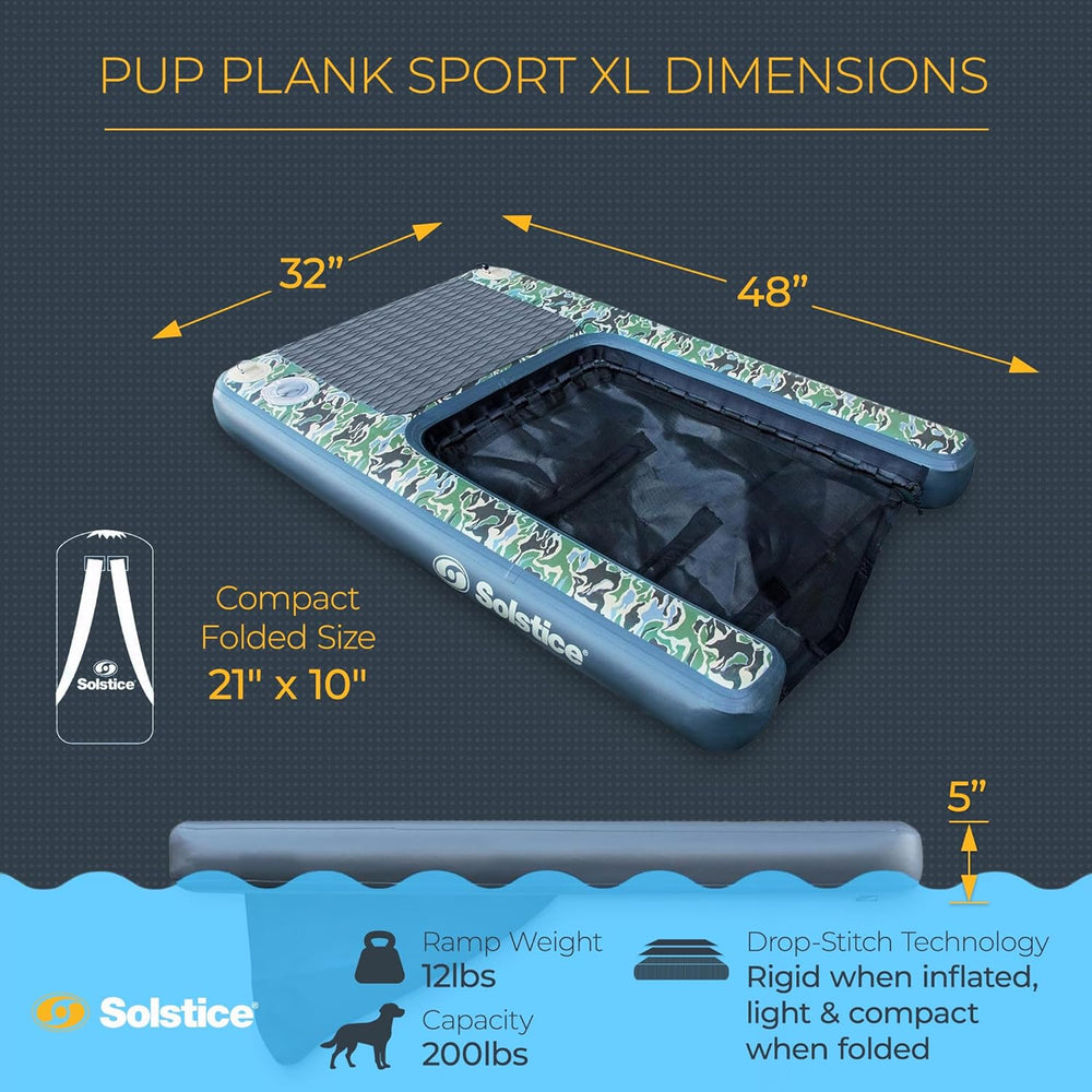 Swimline Solstice 33250 Inflatable Pup Plank Sport XL 48" x 32" with 200 Lbs Capacity New