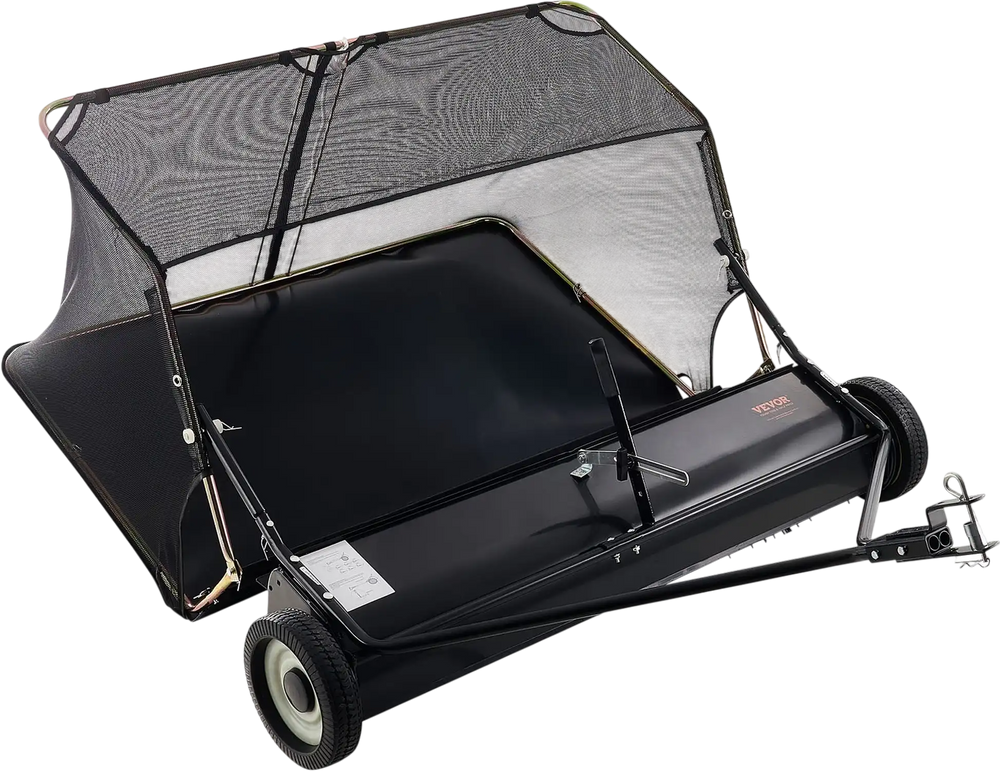 Vevor Lawn Sweeper Tow Behind 52" 26 Cu. Ft. Adjustable Height with Dumping Rope New