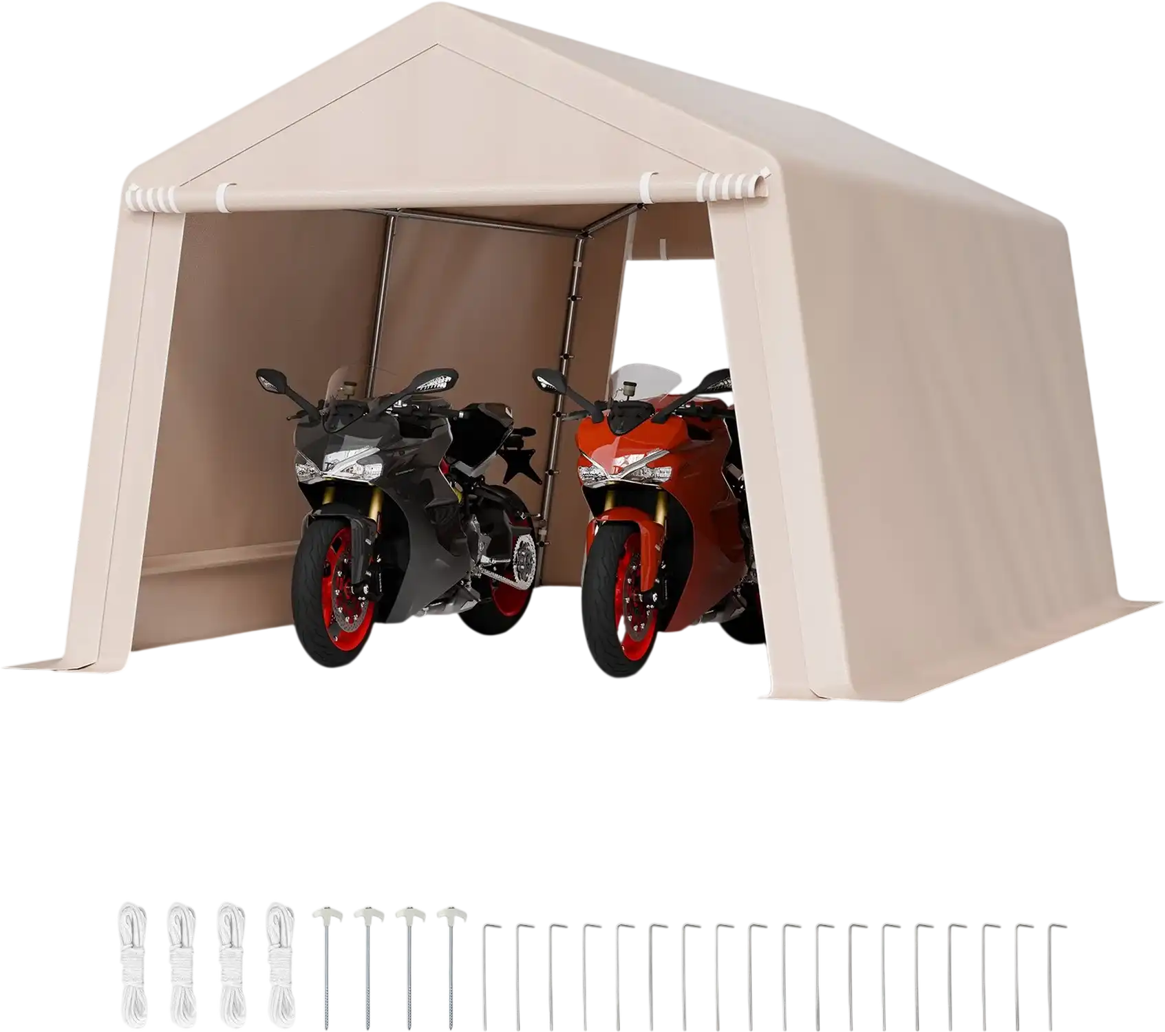 Vevor Outdoor Storage Shed 10 x 15 ft with Double Doors and Vents Waterproof New