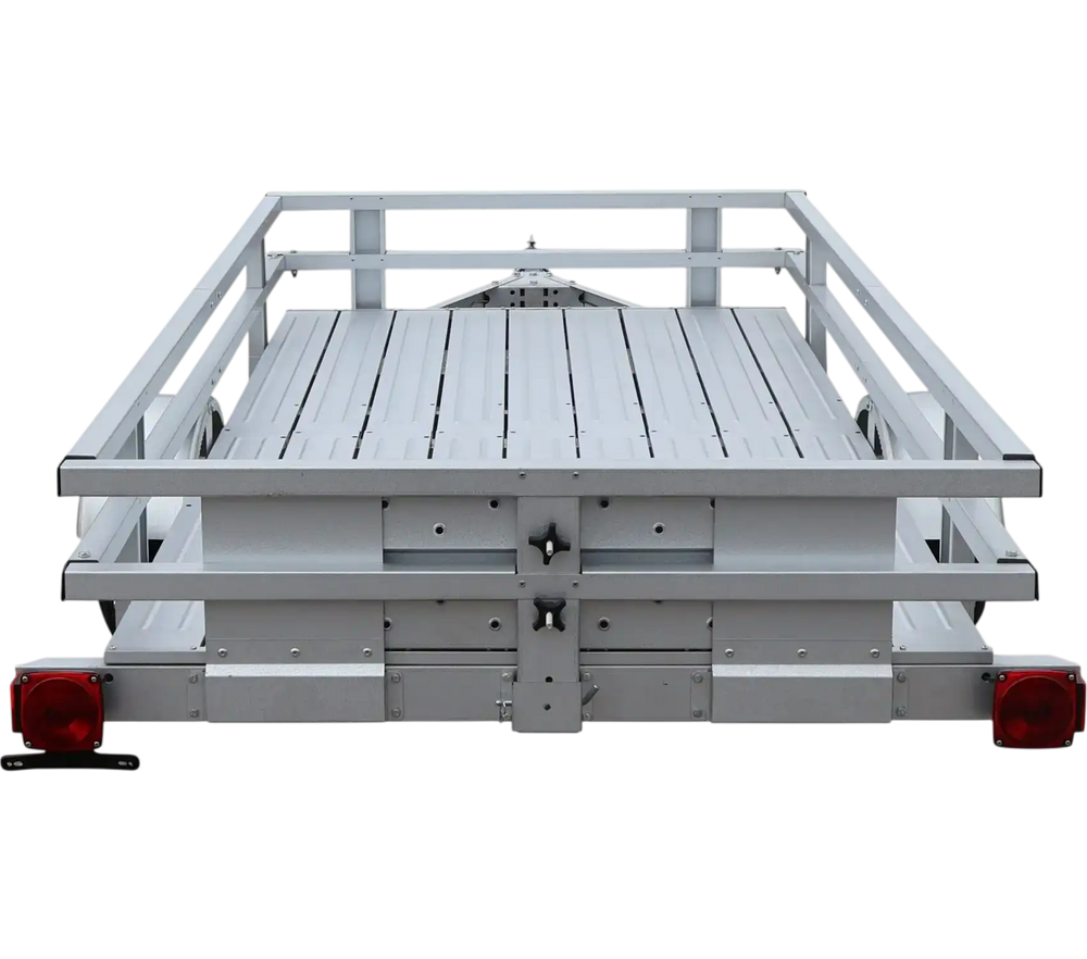 Stirling Kit Trailer 4 x 8 ft 885 lb. Capacity with Rail Sides Plank Floor Ramps New