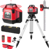 Vevor Rotary Laser Level Kit 2,650 ft 360-Degree Self-Leveling with Tripod Remote Control New