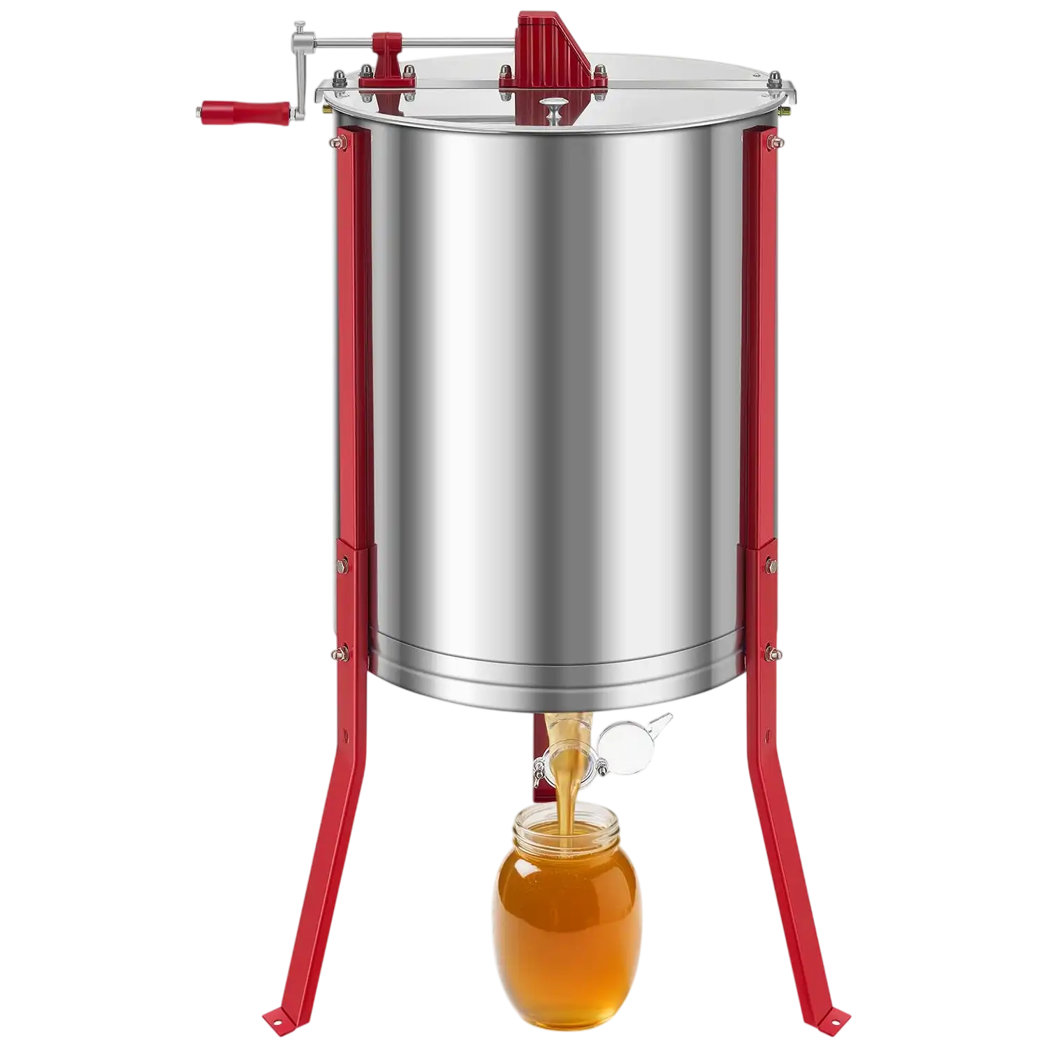 Vevor Honey Extractor 6 Frame Manual Spinner Height Adjustable Stainless Steel New