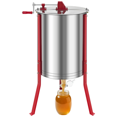 Vevor Honey Extractor 6 Frame Manual Spinner Height Adjustable Stainless Steel New