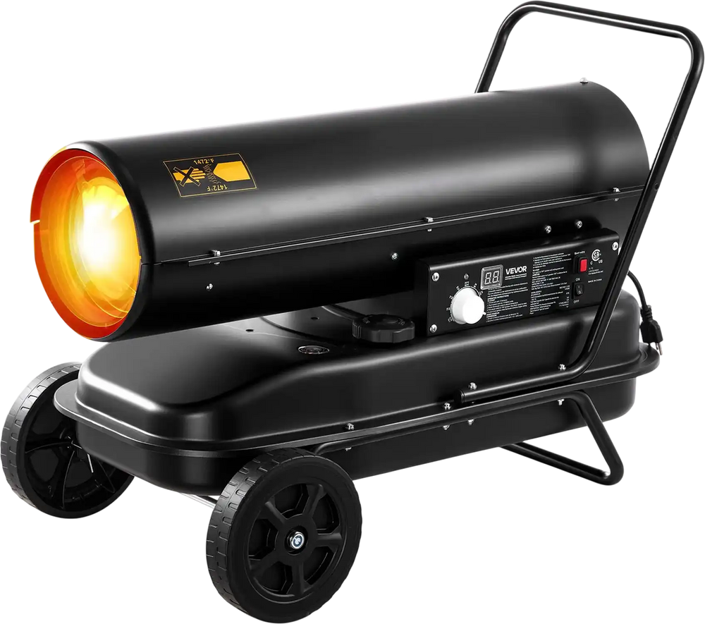 Vevor Forced Air Heater Kerosene Diesel 125,000 BTU with Wheels Adjustable Temp New