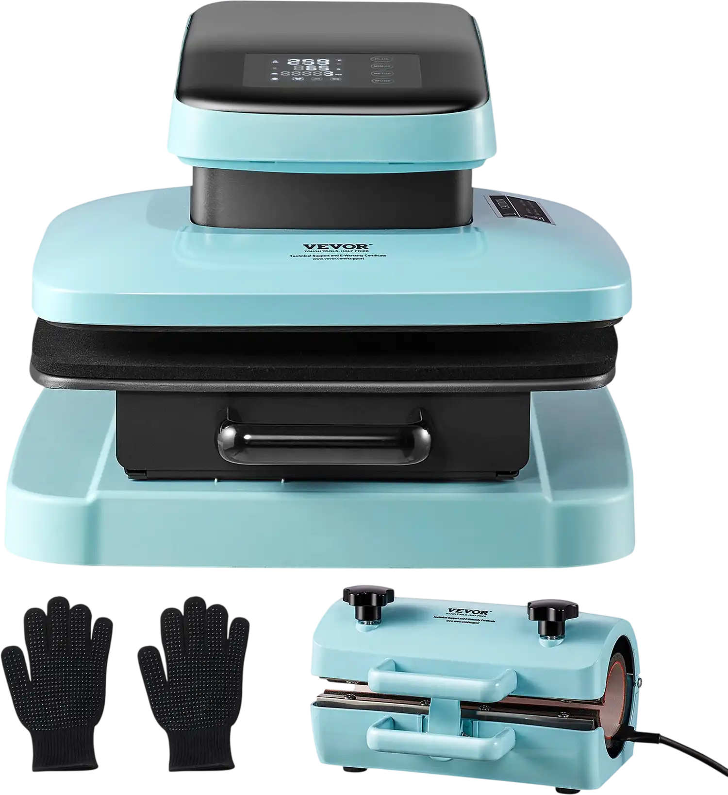 Vevor Auto Heat Press Machine 2-in-1 Tumbler Kit 15 x 15 in. with Auto Release New