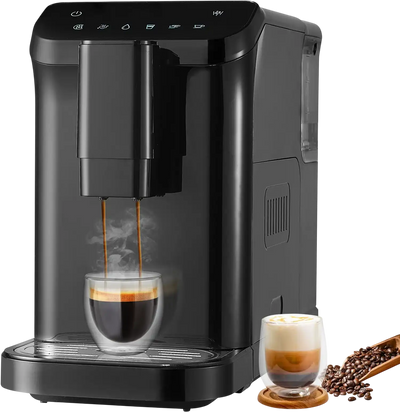 Vevor Automatic Espresso Machine with Built-in Grinder 1.5 L Water Tank 180g Bean Hopper New