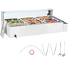 Vevor Commercial Food Warmer 9-Pan Steam Table with Glass Shield 1500W New