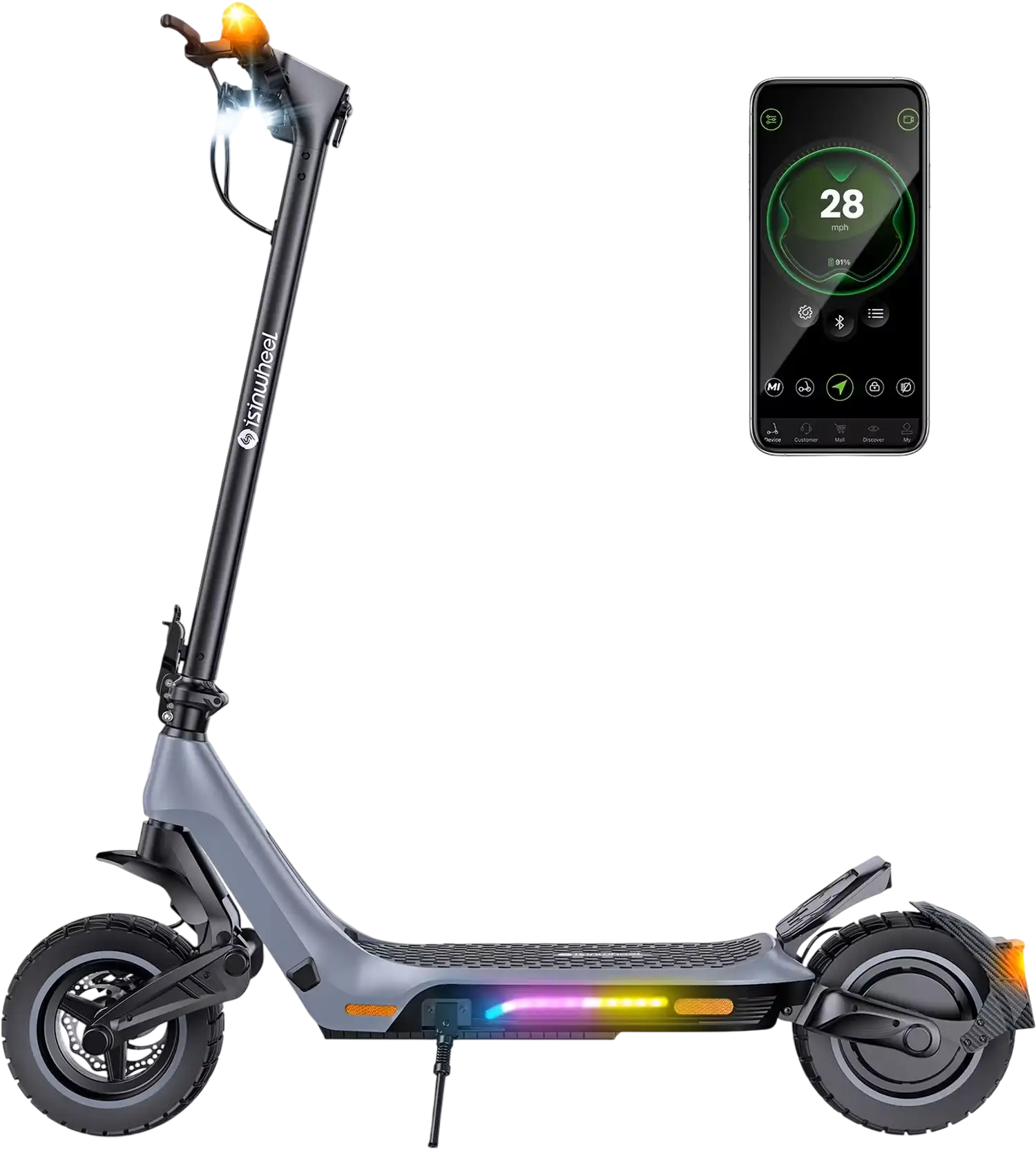 isinwheel Z1 Electric Scooter 1000W 28 MPH 30 Mile Range 48V New