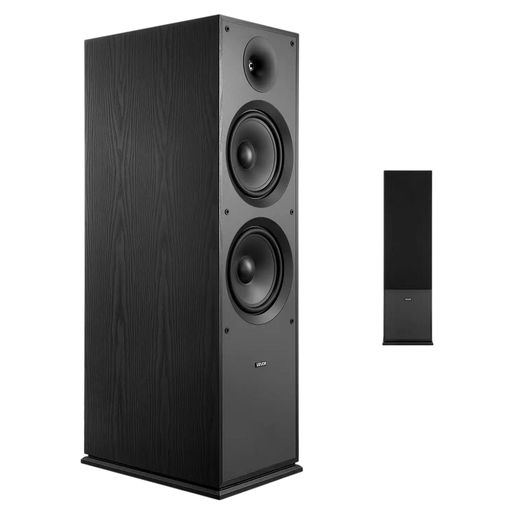Vevor Floor-Standing Tower Speaker 2-Way with 1" Tweeter Dual 8" Woofers 600W New