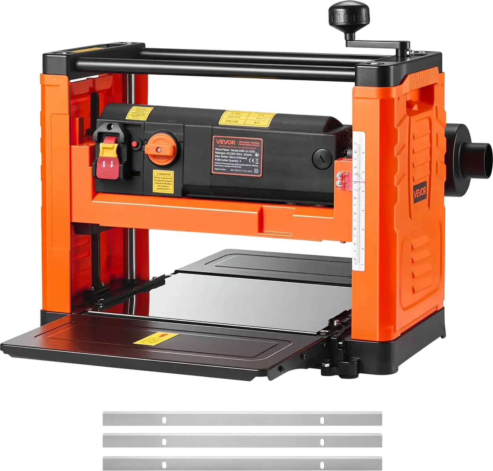 Vevor Thickness Planer 3-Blade 13 in. Width Two Speed Dual Rollers 2000W New
