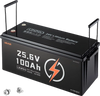 Vevor Deep Cycle Battery LiFePO4 24V 100Ah Built-in 50A BMS New