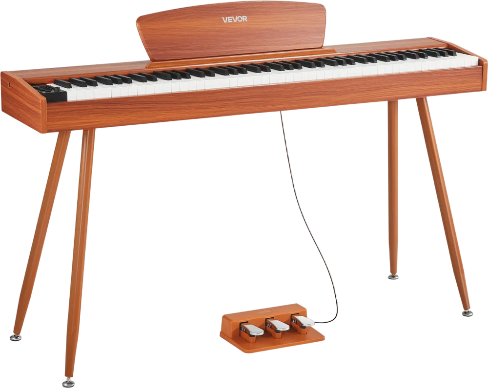 Vevor Digital Piano 88 Keys Fully Weighted with Music Stand Triple Pedal 280 Tones New