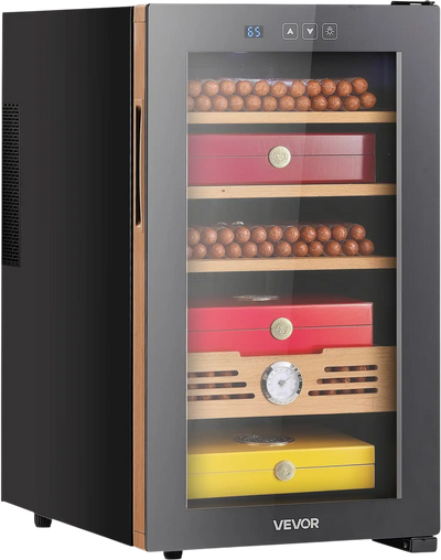 Vevor Electric Humidor Cabinet 48 L with Cooling Temp Control 350 Count Capacity New
