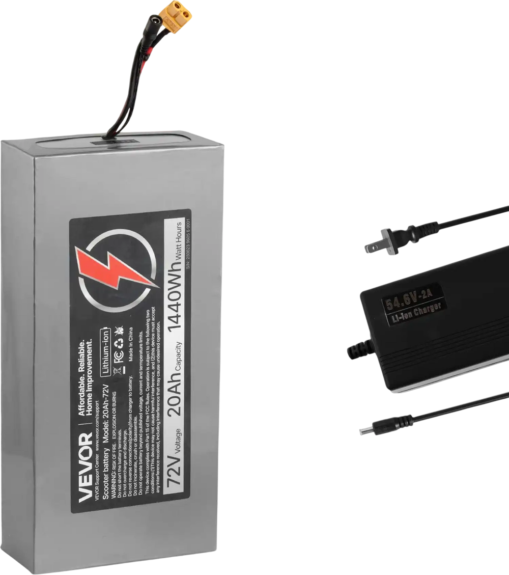 Vevor Electric Scooter/Bike Battery 72V 20Ah Lithium with 50A BMS for 7200W Motors New