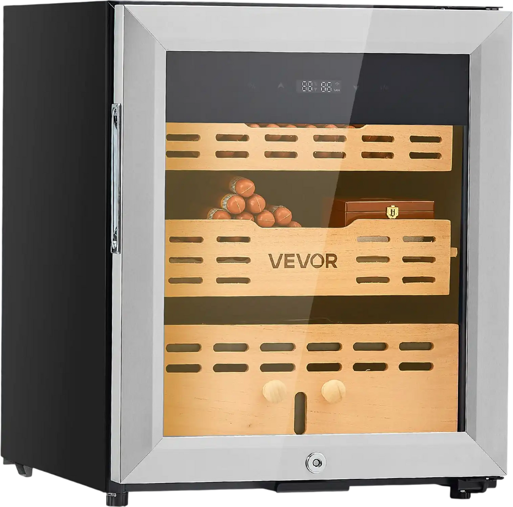 Vevor Electric Cigar Humidor with Humidity and Temperature Control 300 Count Capacity New