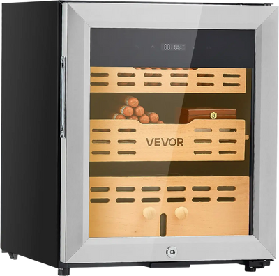 Vevor Electric Cigar Humidor with Humidity and Temperature Control 300 Count Capacity New