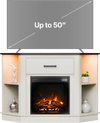 Vevor TV Stand Entertainment Center with 18 in. Electric Fireplace LED Lights New