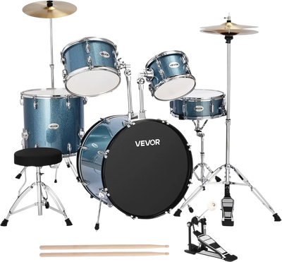 Vevor Junior Drum Set 5-Piece 22 in. with Cymbals Adjustable Throne New