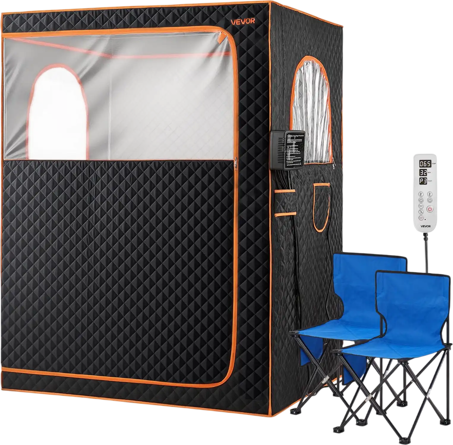 Vevor Sauna Tent 2-Person Portable with 9-Level Temp Control Remote Control New