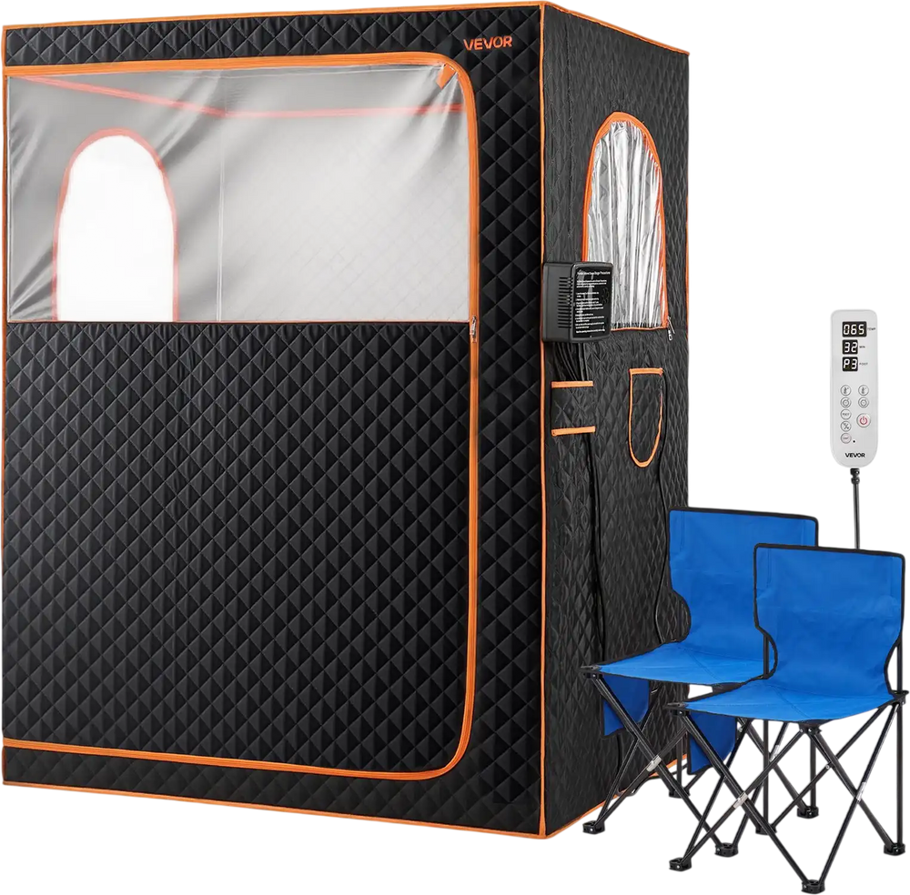 Vevor Sauna Tent 2-Person Portable with 9-Level Temp Control Remote Control New