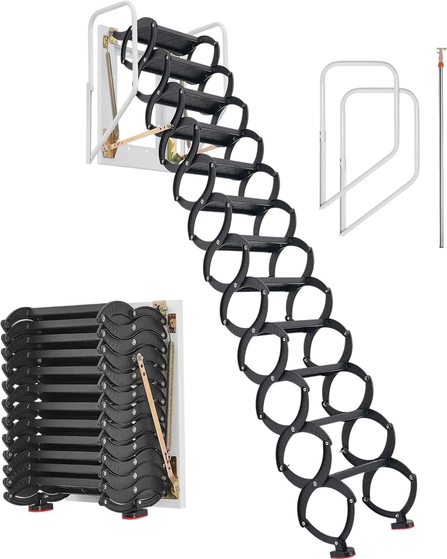Vevor Attic Ladder Wall-Mounted Fits 9.5-10 ft. Ceilings 660 lb. Capacity New