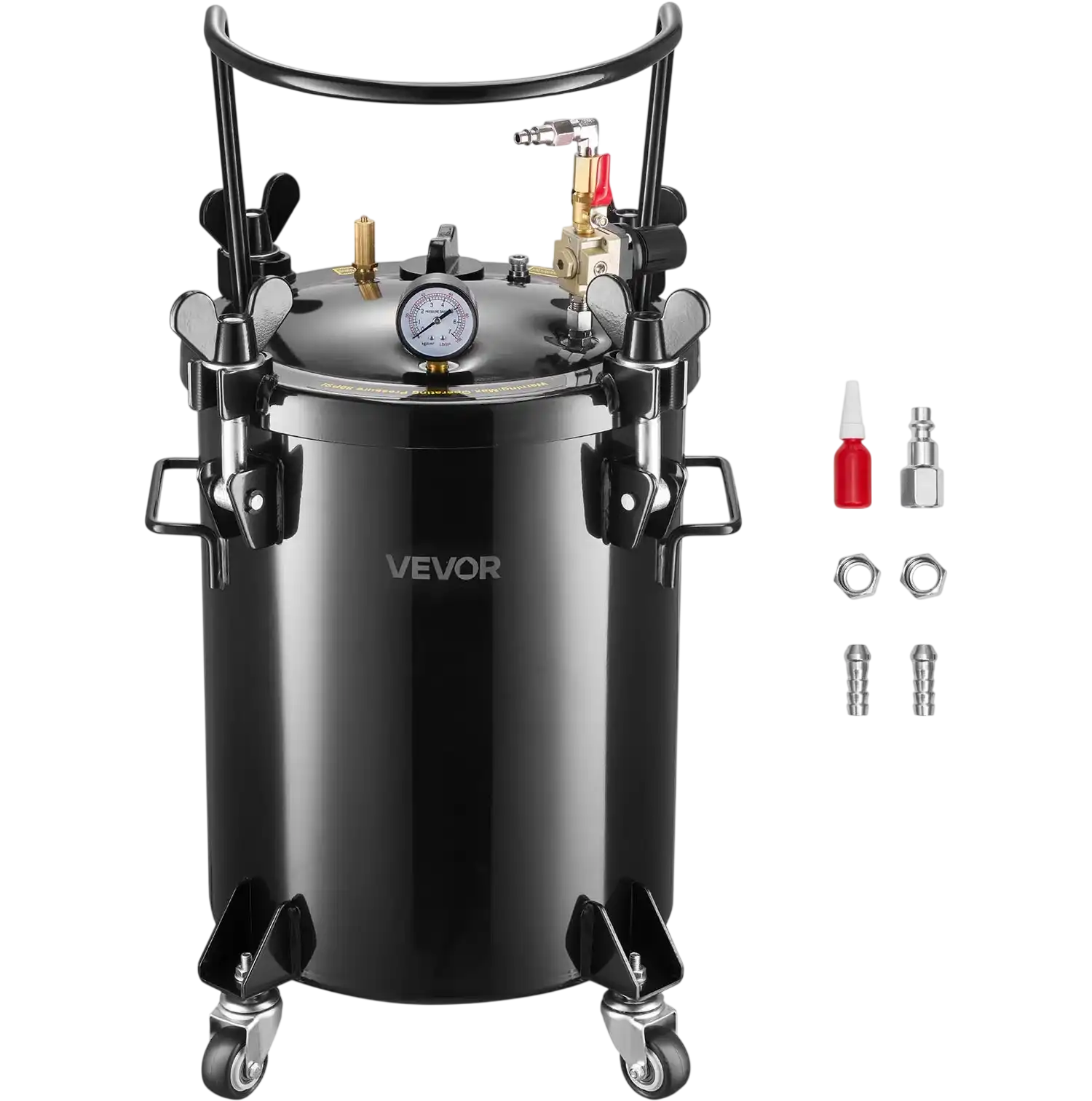Vevor Pressure Pot Casting Tank 7.9 Gal. with 3 Quick-Connect Couplers New