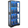 Vevor Display Cabinet 65" Tall 4-Tier Storage with 3 Color Lights New