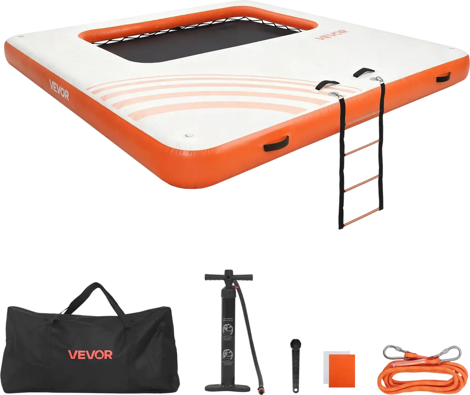 Vevor Inflatable Floating Dock 10 x 10 ft. Non-Slip with Detachable Ladder New