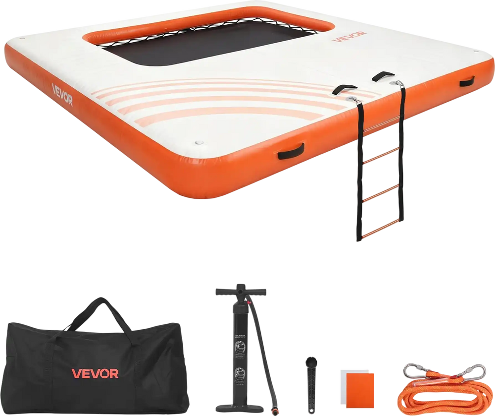 Vevor Inflatable Floating Dock 10 x 10 ft. Non-Slip with Detachable Ladder New