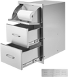 Vevor Outdoor Kitchen Drawers 16.5 x 20.5 x 29 in. with Paper Towel Holder Stainless Steel New