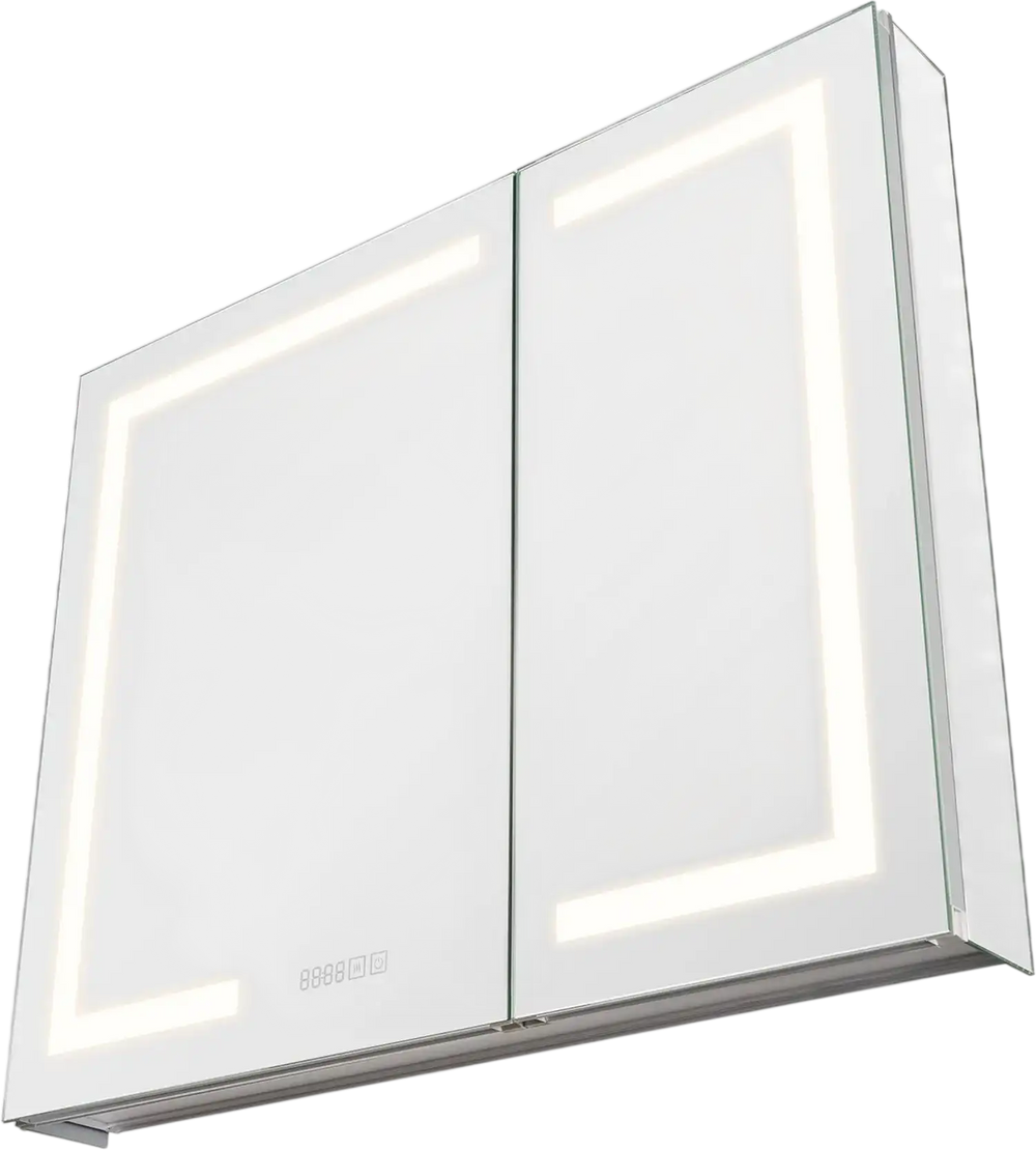 Vevor Lighted Medicine Cabinet 36 x 30 in with Mirror Display 3-Color Dimmable LED New